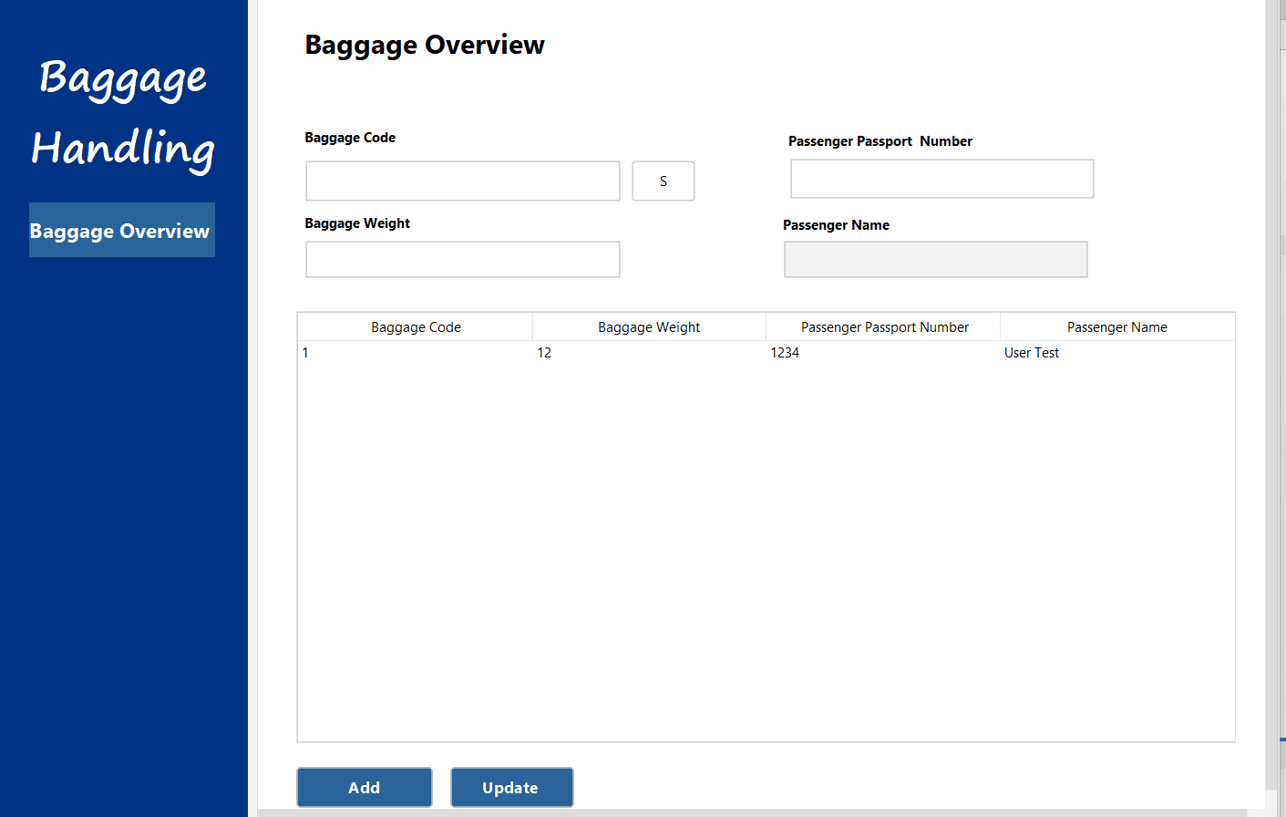 Baggage and gate control screens