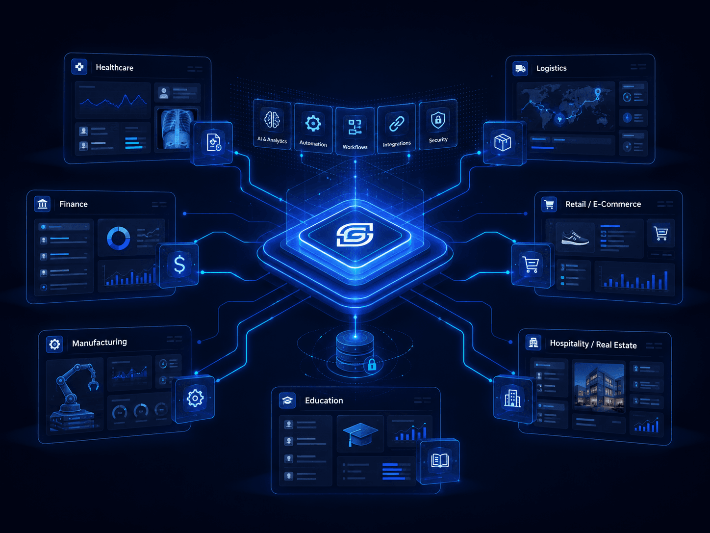 Global Digital Transformation Industries Hero Dark