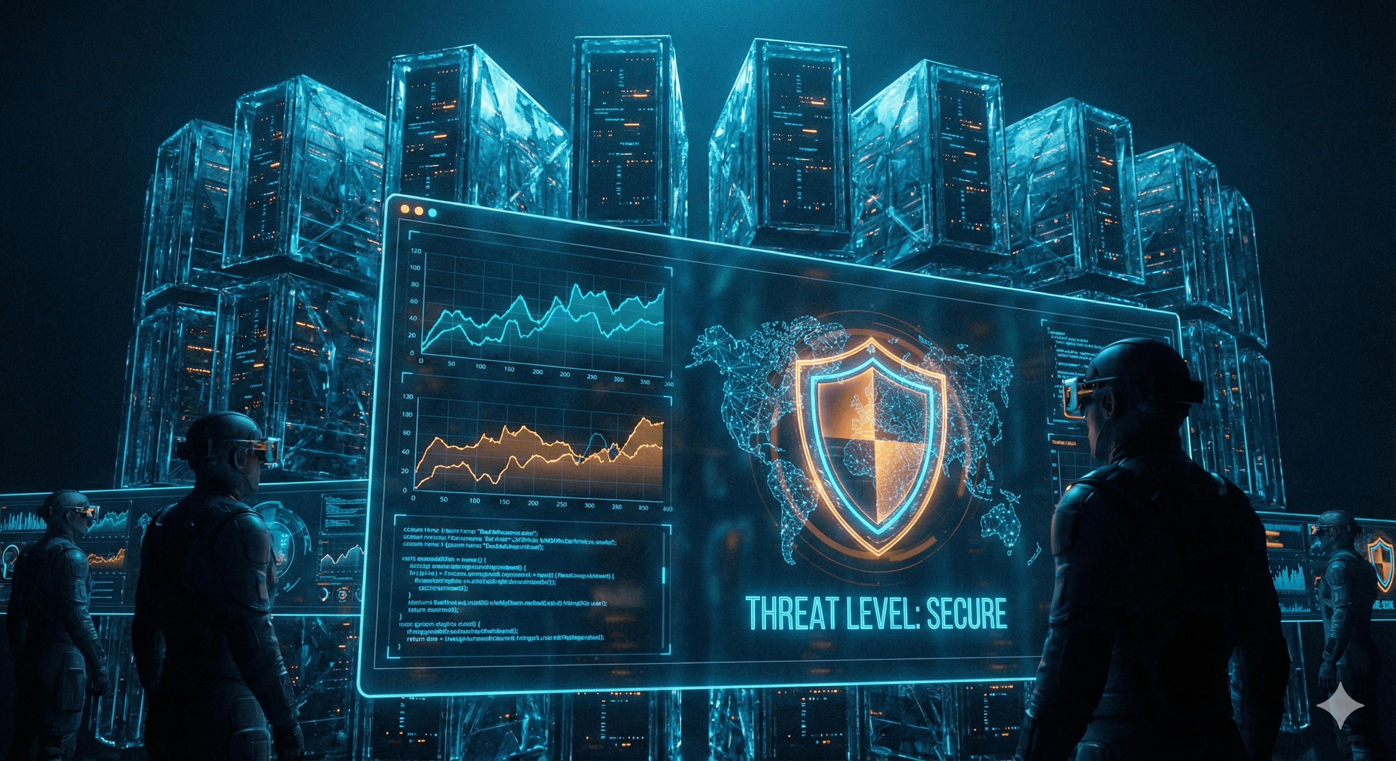 Server monitoring dashboard and security alerts