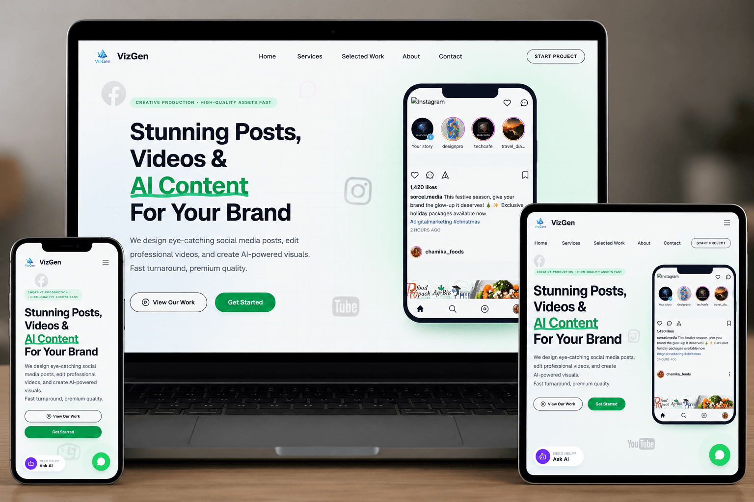 VizGen – Social Media Marketing Agency Platform